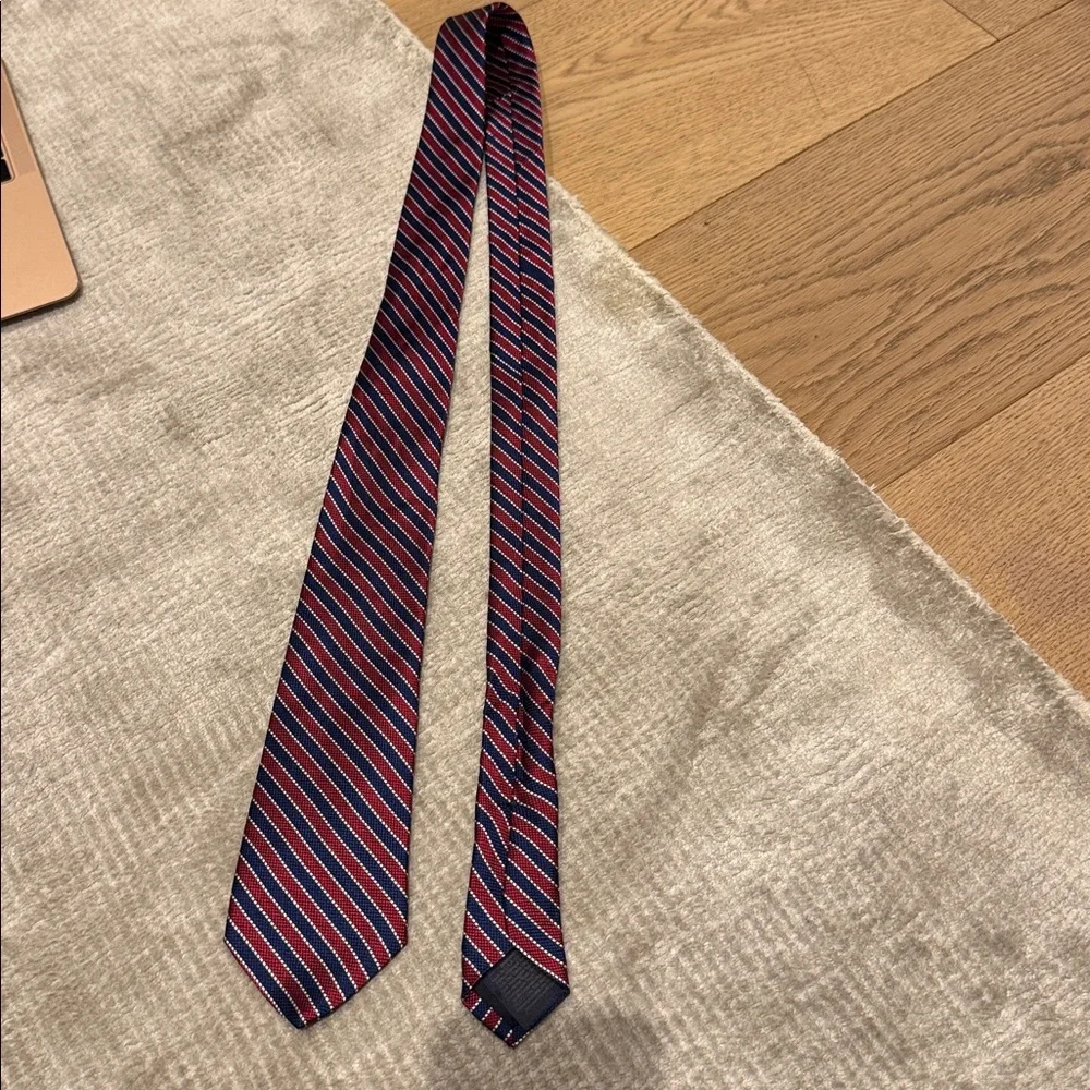 Boys Classic Striped Tie in Red and Blue